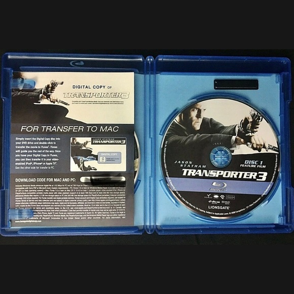 Transporter 3 Blu-ray Action Movie Statham 2 Disc Edition Digital Copy 2009 MINT - Picture 5 of 13